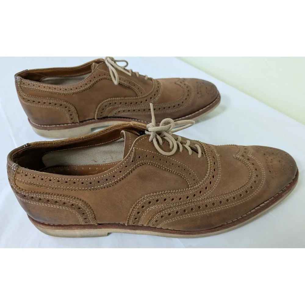 Allen Edmonds Brooks Brothers Neumok Wingtip Oxford Brown Goodyear Welted 10.5D